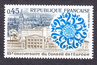 FRANCÚZSKO 1974, Michel 1872, ** čistá séria. RADA EURÓPY.