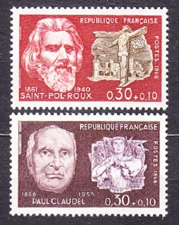 FRANCÚZSKO 1968, Michel 1629-1630, ** čistá séria. SLÁVNE OSOBNOSTI.
