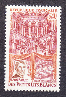 FRANCÚZSKO 1968, Michel 1641, ** čistá séria. PRVÁ DETSKÁ NEMOCNICA.