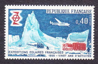 FRANCÚZSKO 1968, Michel 1639, ** čistá séria. POLÁRNA EXPEDÍCIA.