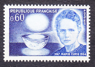 FRANCÚZSKO 1967, Michel 1600, ** čistá séria. FYZIČKA M. CURIE-SKLODOWSKA.