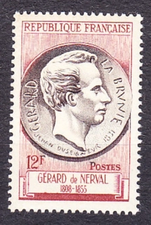 FRANCÚZSKO 1955, Michel 1071, ** čistá séria. BÁSNIK GÉRARD DE NERVAL.