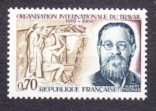 FRANCÚZSKO 1969, Michel 1669, ** čistá séria. POLITIK ALBERT THOMAS.
