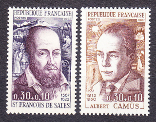 FRANCÚZSKO 1967, Michel 1588-1589, ** čistá séria. SLÁVNE OSOBNOSTI.