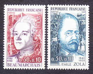 FRANCÚZSKO 1967, Michel 1571-1572, ** čistá séria. SLÁVNE OSOBNOSTI.