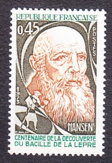 FRANCÚZSKO 1973, Michel 1847, ** čistá séria. NÓRSKY LEKÁR G. HANSEN.