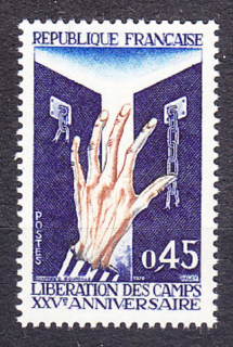 FRANCÚZSKO 1970, Michel 1718, ** čistá séria. KONCENTRAČNÉ TÁBORY.
