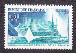 FRANCÚZSKO 1967, Michel 1577, ** čistá séria. SVETOVÁ VÝSTAVA EXPO V MONTREALI.