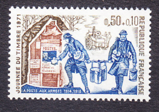 FRANCÚZSKO 1971, Michel 1743, ** čistá séria. DEŇ ZNÁMKY - POĽNÁ POŠTA 1914-18.