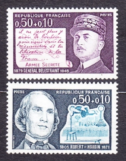 FRANCÚZSKO 1971, Michel 1769-1770, ** čistá séria. SLÁVNE OSOBNOSTI.