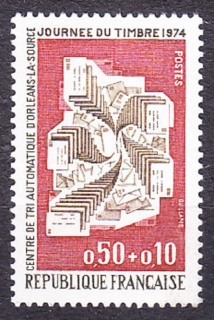 FRANCÚZSKO 1974, Michel 1865, ** čistá séria. DEŇ ZNÁMKY - TRIEDENIE LISTOV.