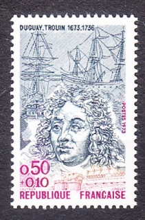 FRANCÚZSKO 1973, Michel 1841, ** čistá séria. MOREPLAVEC R. DUGUAY-TROUIN.