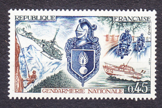 FRANCÚZSKO 1970, Michel 1695, ** čistá séria. FRANCÚSKE ŽANDÁRSTVO.