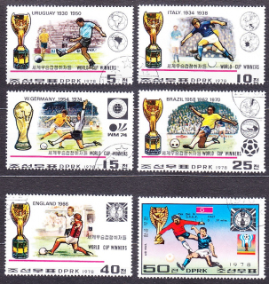 SEVERNÁ KÓREA 1978, Michel 1747-1752, razená séria. FUTBAL - MAJSTROVSTVÁ SVETA.