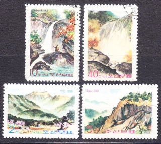 SEVERNÁ KÓREA 1973, Michel 1189-1192, razená séria. KRÁSY PRÍRODY.