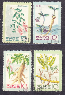 SEVERNÁ KÓREA 1962, Michel 426-429, razená séria. RASTLINY.