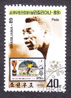 SEVERNÁ KÓREA 1989, Michel 3033, razená séria. PELÉ.