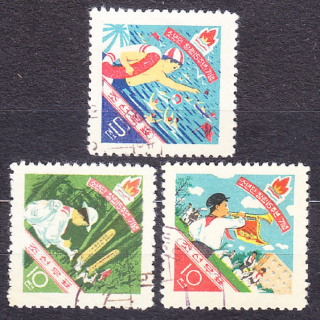 SEVERNÁ KÓREA 1961, Michel 307-309, razená séria. PIONIERI.