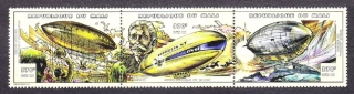 MALI 1997, Michel 1892-1894, ** čistá trojpáska. VZDUCHOLODE - ZEPPELIN.