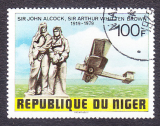 NIGER 1979, Michel 669, razená séria. 1. TRANSATLANTICKÝ LET.