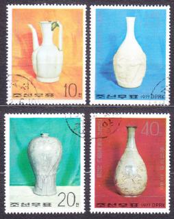 SEVERNÁ KÓREA 1977, Michel 1621-1624, razená séria. PORCELÁN.