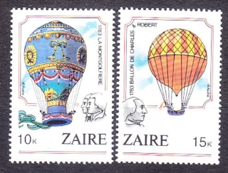 ZAIRE 1984, Michel 867-868, ** čisté. BALÓNY.