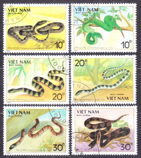 VIETNAM 1989, Michel 2029-2034, razené. HADY.