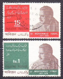 PAKISTAN 1967, Michel 238-239, razená séria. BÁSNIK M. IQBAL.