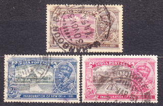 INDIA 1931, Michel 126-128, razené. KOLÓNIE. KRÁĽ GEORGE V. - KRAJINY.