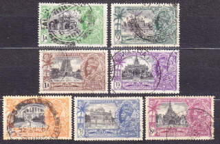 INDIA 1935, Michel 138-144, razená séria. KOLÓNIE. KRÁĽ GEORGE V. - KRAJINY.