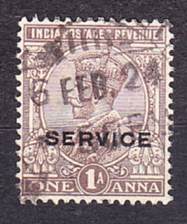 INDIA 1922, Michel 65, razená séria. KOLÓNIE. SLUŽOBNÉ. KRÁĽ GEORGE V.