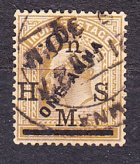 INDIA 1926, Michel 71, razená séria. KOLÓNIE. SLUŽOBNÉ. KRÁĽ EDWARD VII. - PRETLAČ.
