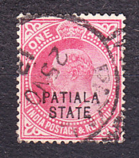 PATIALA 1912, Michel 41, razená. KOLÓNIE. KRÁĽ EDWARD VII.