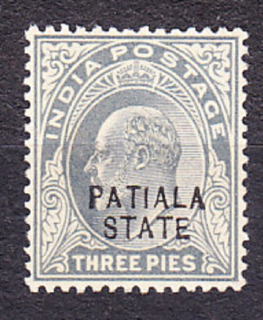 PATIALA 1903, Michel 30, * čistá. KOLÓNIE. KRÁĽ EDWARD VII.