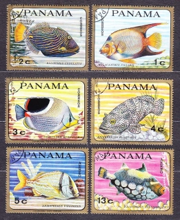 PANAMA 1968, Michel 1070-1075, razená séria. RYBY.