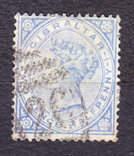 GIBRALTAR 1886, Michel 11, razená. KOLÓNIE. KRÁĽOVNÁ VICTORIA.