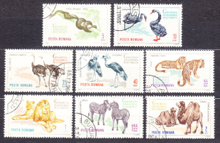 RUMUNSKO 1964, Michel 2330-2337, razená séria. ZVIERATÁ V ZOO.
