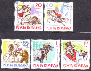 RUMUNSKO 1965, Michel 2419-2423, razené. ROZPRÁVKY.