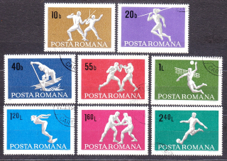 RUMUNSKO 1969, Michel 2747-2754, razená séria. ŠPORT.