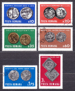 RUMUNSKO 1970, Michel 2850-2855, razená séria. STARÉ MINCE.