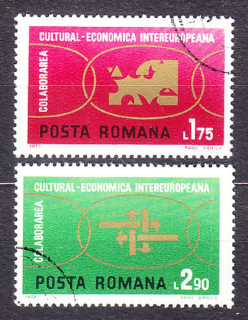 RUMUNSKO 1972, Michel 3020-3021, razená séria. INTEREUROPA.