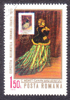 RUMUNSKO 1970, Michel 2837, razená séria. MAĽBY - CLAUDE MONET.