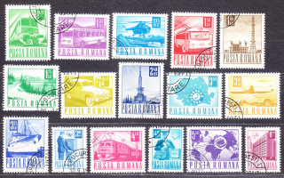 RUMUNSKO 1971, Michel 2953-2968, razená séria. POŠTA A DOPRAVA.
