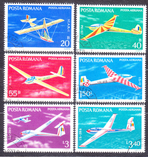 RUMUNSKO 1977, Michel 3411-3416, razená séria. LIETADLÁ - VETRONE.