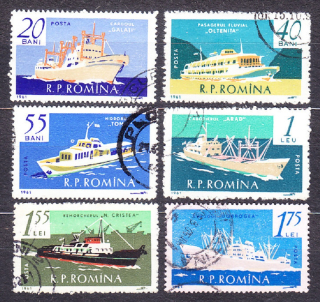 RUMUNSKO 1961, Michel 1972-1977, razená séria. LODE.