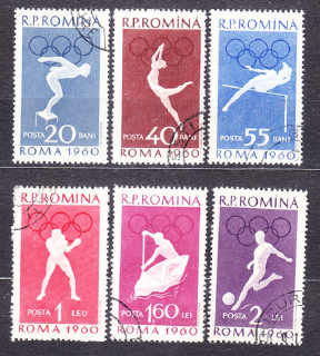 RUMUNSKO 1960, Michel 1847-1852, razená séria. LOH V RÍME.