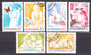 RUMUNSKO 1962, Michel 2099-2104, razená séria. SVET DETÍ.