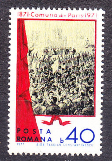 RUMUNSKO 1971, Michel 2918, razená séria. PARÍŽSKA KOMÚNA.