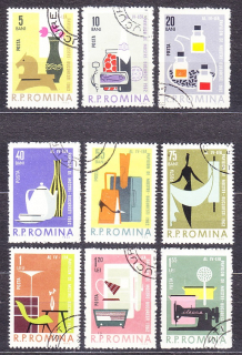 RUMUNSKO 1962, Michel 2105-2113, razené. VEĽTRH VÝROBKOV.