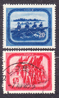 RUMUNSKO 1952, Michel 1411-1412, razená séria. ŠPORT.